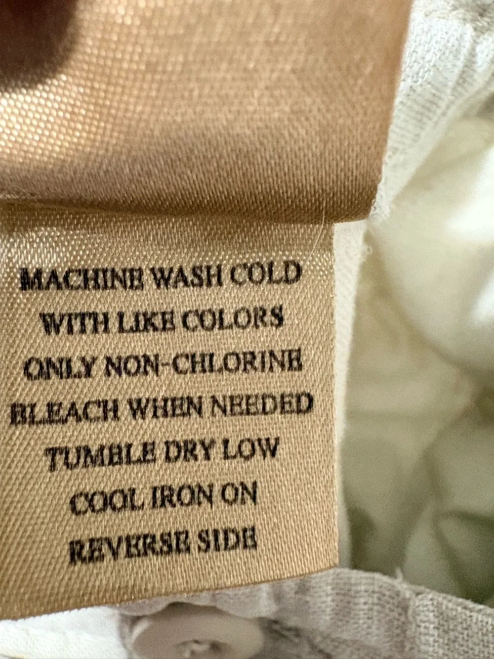 Men's Bruno New York Beige Linen Relaxed Fit Drawstring Casual Pants Pockets M